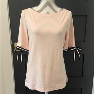 Ralph Lauren Cotton Ballet Pink With Ribbon Cuffs Cottagecore Size XL